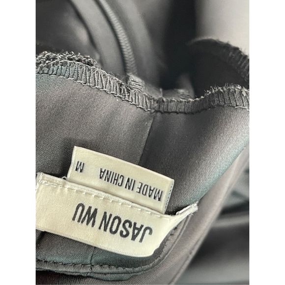 Jason Wu Slip Dress Satin Women Medium Black Sleeveless New MIDI‎ Strappy - Picture 12 of 13